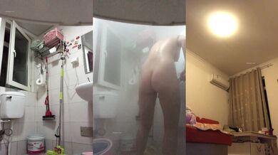 来舅舅家小住几天偷窥刚下班的表嫂洗澡这身材这皮肤真是太好了